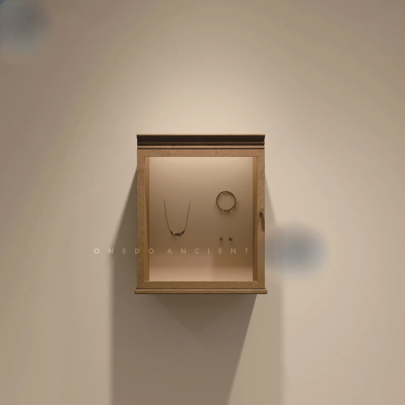 

Wall cabinet jewelry silver jewelry collection glass multi-functional boutique display cabinet side cabinet jewelry wall hanging
