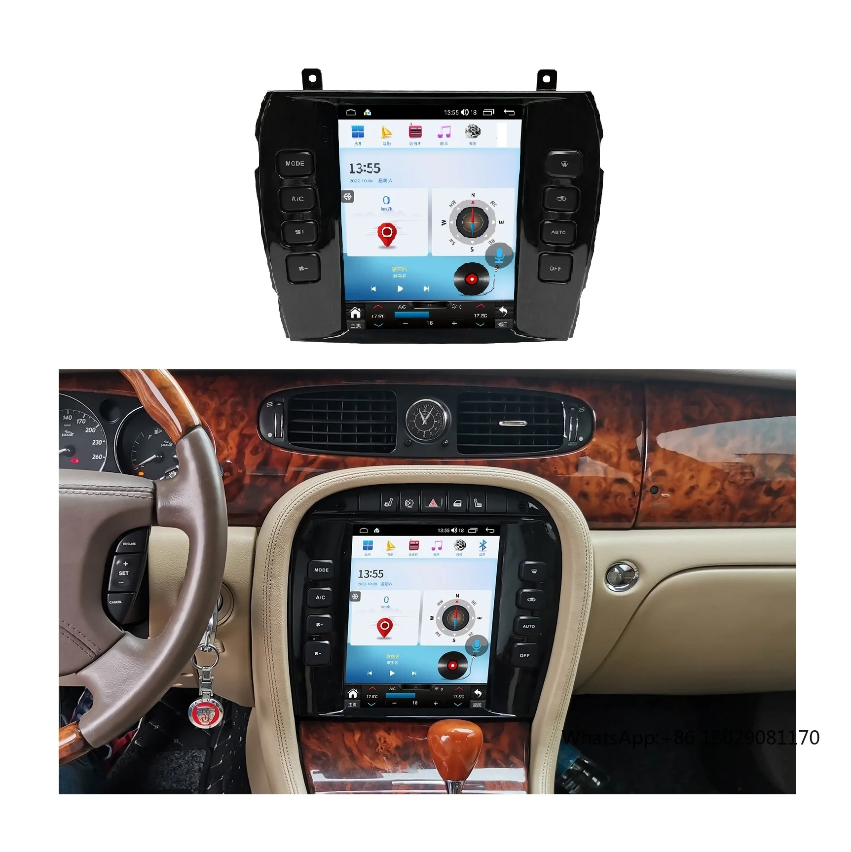 

9.7" Car Radio For Jaguar XJ X-TYPE 2004-2008 Android 13 DVD Multimedia Video Player Stereo Carplay Auto GPS 4G