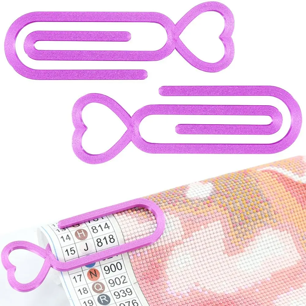 

Набор зажимов для алмазной мозаики из пластика, в форме сердца, для фиксации холста, инструменты для алмазной вышивки, многофункциональный инструмент