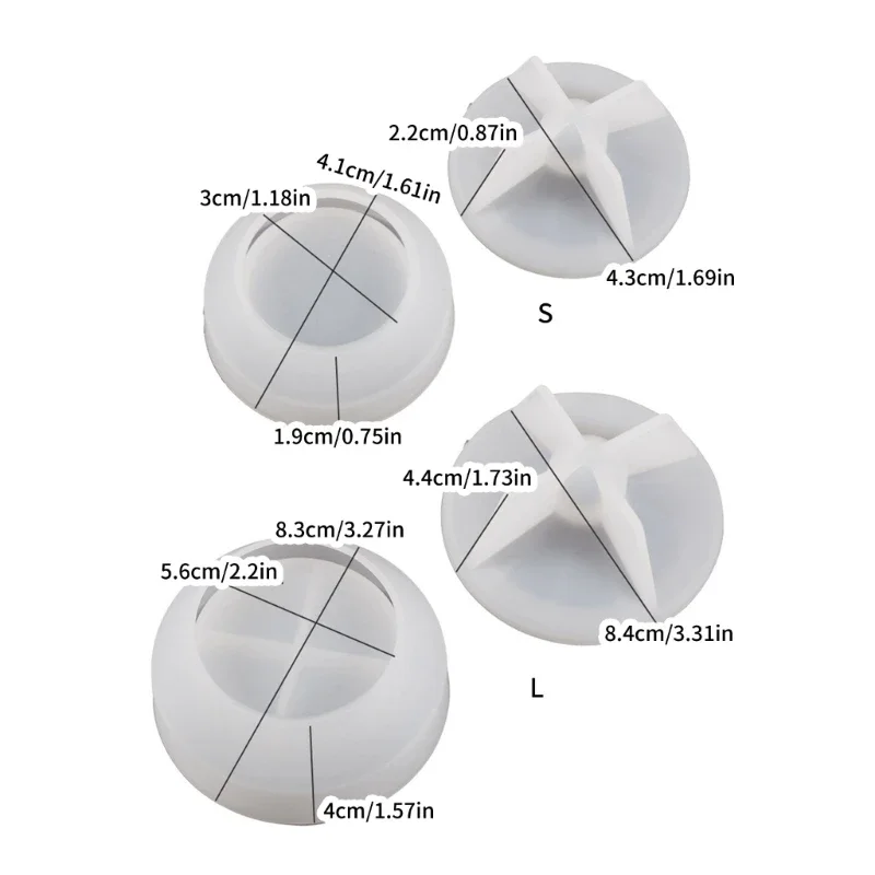 Moules boîte à bijoux en Silicone, moules en résine époxy, moules conteneur stockage forme ronde adaptés à au