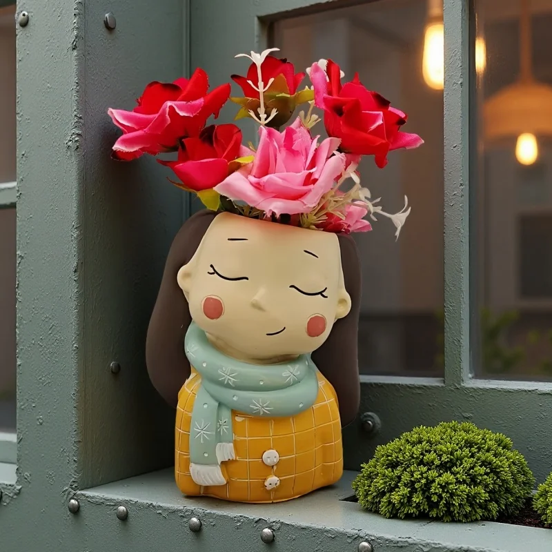 

Large Vase Silicone Mold Girl DIY Making Resin Gypsum Concrete Plant Flower Pot Indoor Home Decoration Tool