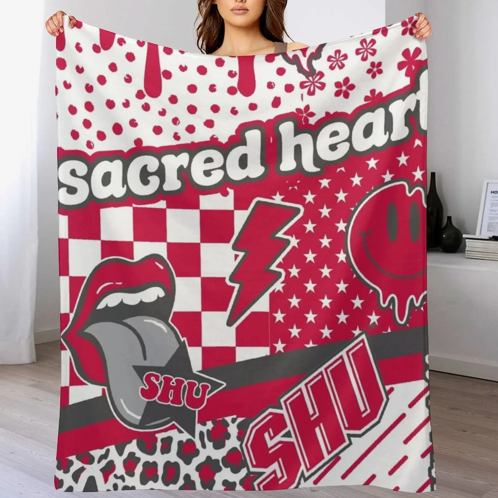 

Sacred Heart Throw Blanket heavy to sleep Soft Plaid on the sofa Blankets