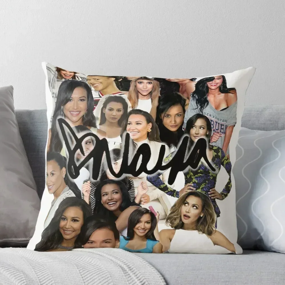 

Naya Rivera Collage Throw Pillow Cusions Cover Decorative Cushions pillow