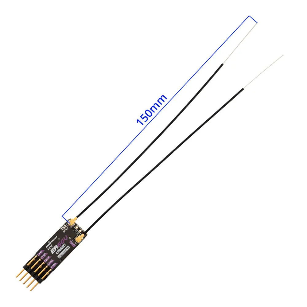 RadioMaster-ER6GV Slim ExpressLRS CRSF PWM dupla antena RC receptor para o deslizante, em estoque