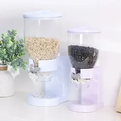 Cereal Storage Jars Single/Double Barrel Tank Separator Drum Oat Pot Kitchen Cereal Dispenser Food Storage Dry Food Dispenser