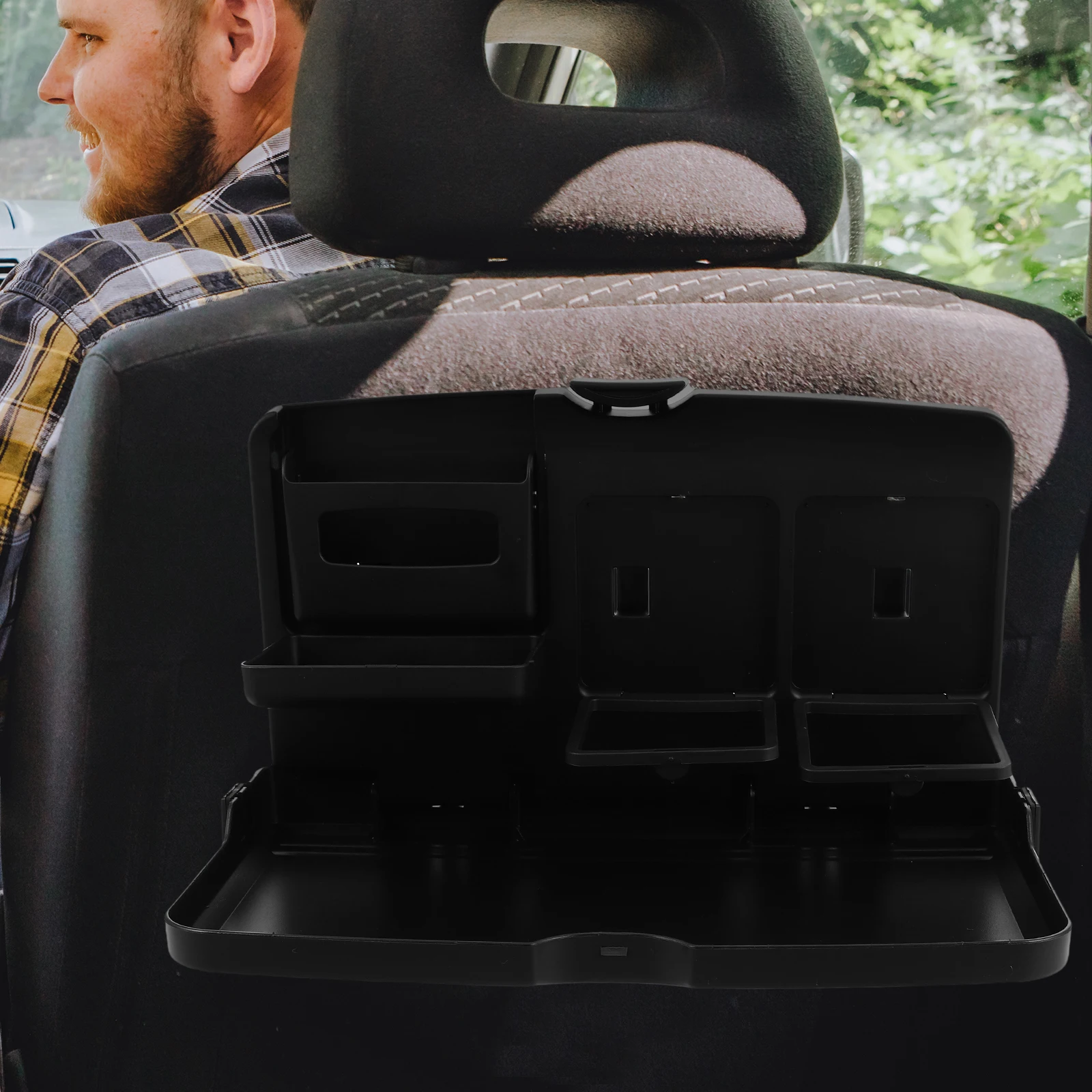 

Folding Car Rear Seat Tray For Eating Laptop Backseat Organizer Durable Portable Automotive Table Easy Carry Foldable Car Food