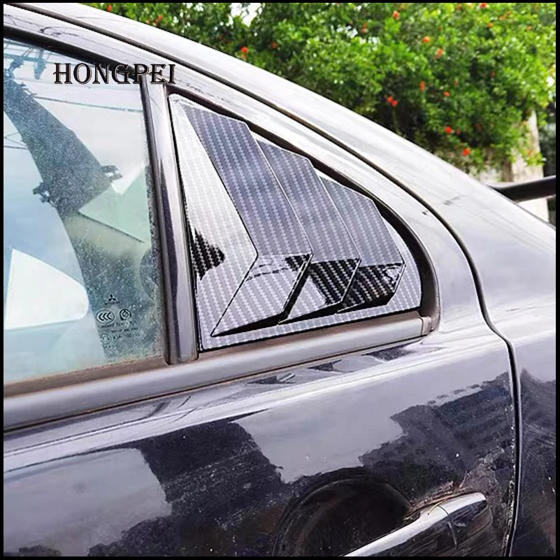 Car Styling For Mitsubishi Lancer EX X Evo 2008-2018 Rear Window Side Vent Shutter Louver Trim Cover Auto Accessories