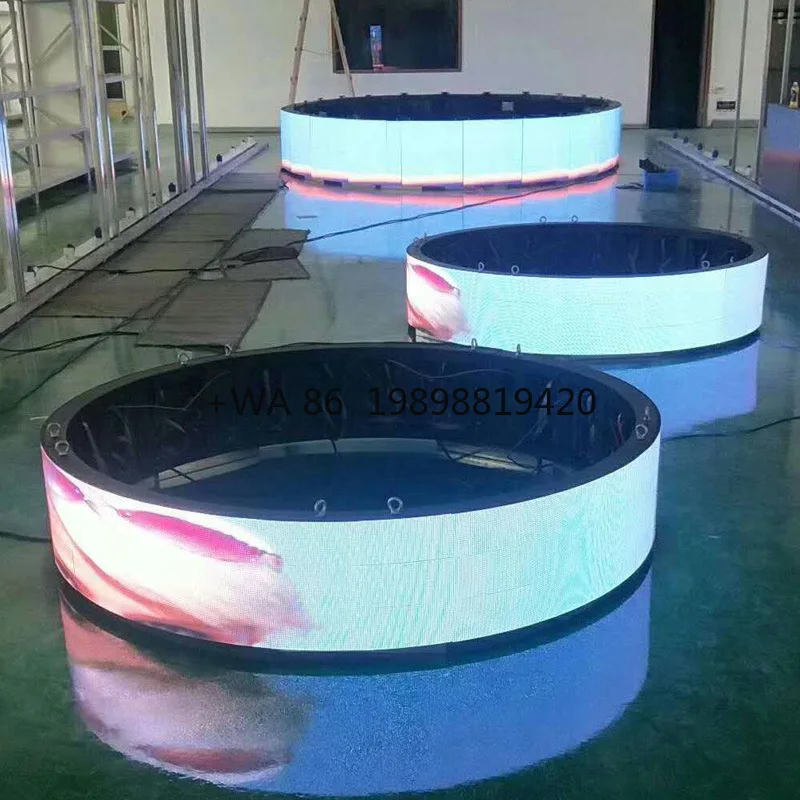 P3 P2.5 Flexible Led Screen Cylindrical Led Display Round Shape Soft Column Curved Led Wall Screen customize