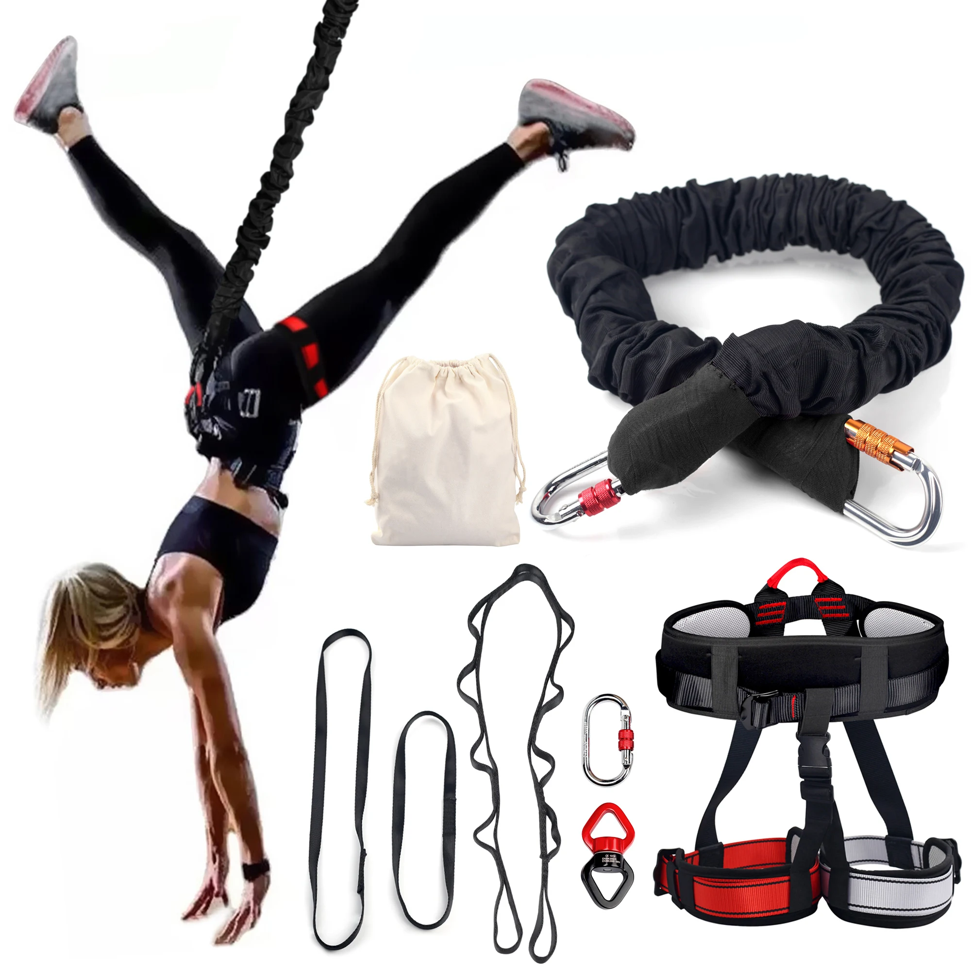 Yoga Bungee Fitness Set Gym Cord Kit Dance Rope Dance workout Resistance Exercise Latex Tube Equipment Pull Rope Training Bands