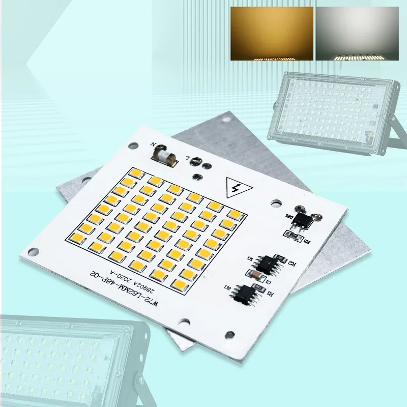 SMD 2835 스마트 IC LED 칩 조명, DIY 투광 조명, 야외 조명, LED 비즈, 220V, 240V, 10W, 20W, 30W, 50W, 100W, 10 개/로트