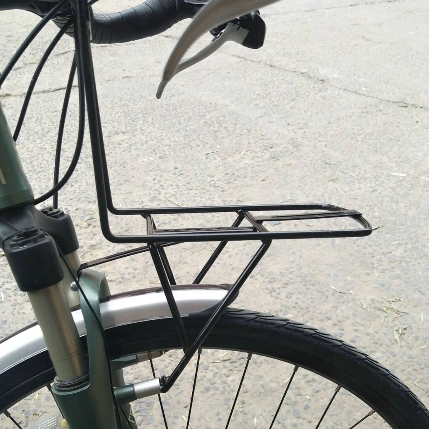 【AUTUMN】2X Bike Front Luggage Rack Bike Front Rack Bicycle Carrier Panniers Shelf Cycling Bike Stand