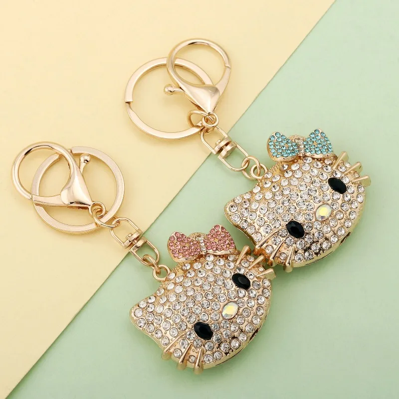 

2025 Sanrio New Keychain Japanese Hello Kitty Cartoon Backpack Pendant Kawaii Phone Chain Children's Birthday Gift