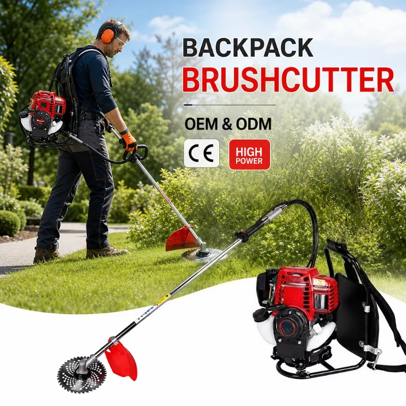 Industrial Grade Powered Backpack Mower Durable Design 2KW Power for Straw Treatment Fast Delivery