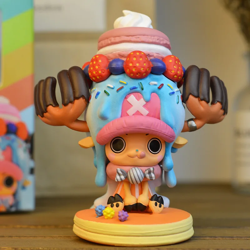 11 cm One Piece Anime Tony Tony Chopper süßigkeiten kuchen Action Figure Juguetes Figuren Sammeln Figur Modell Spielzeug Brinquedos