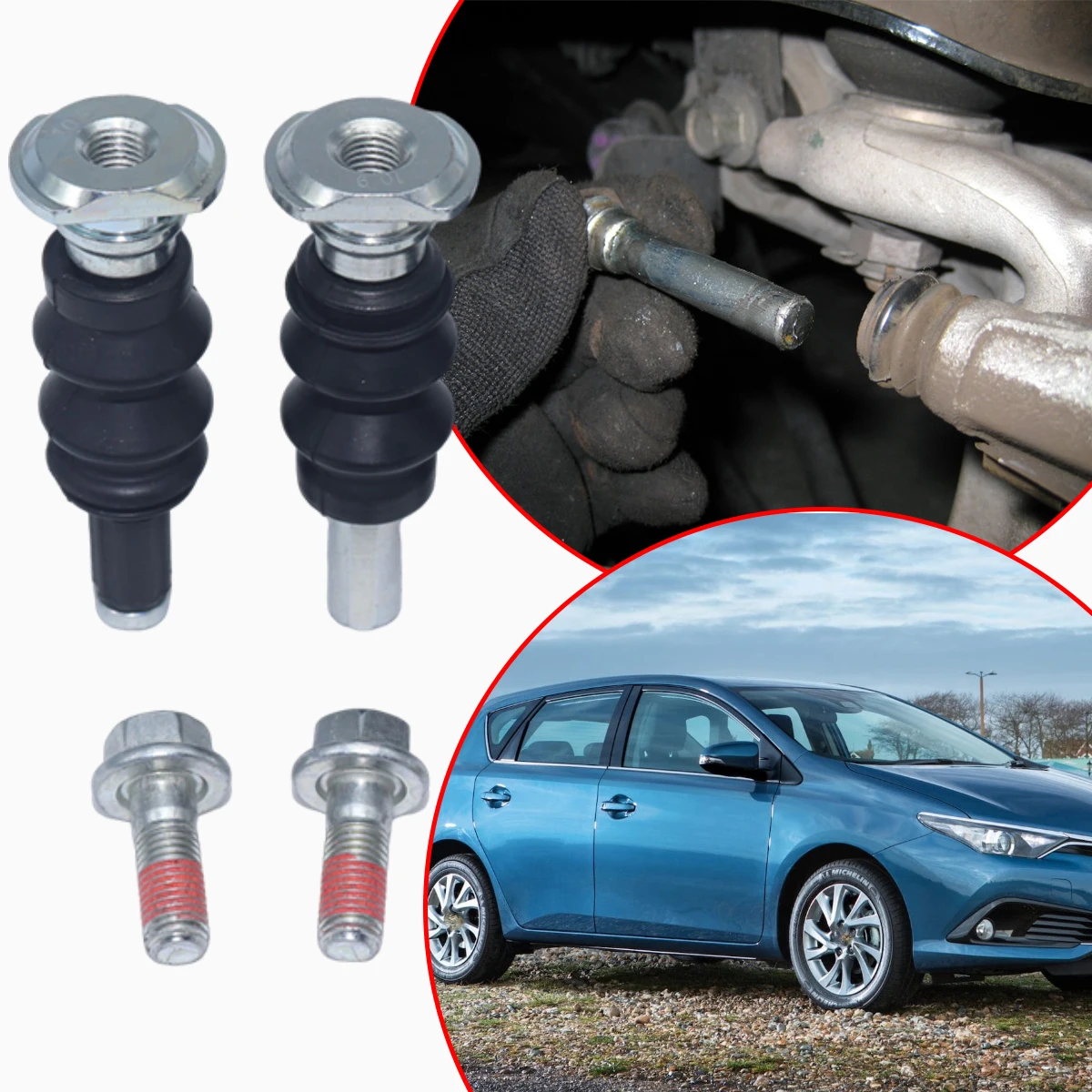 Front Brake Caliper Slider Guide Pins Bolt Kit for Toyota Auris Van 2013-2018 Accessories Bellows Sleeve Bushing Boot Seal Parts