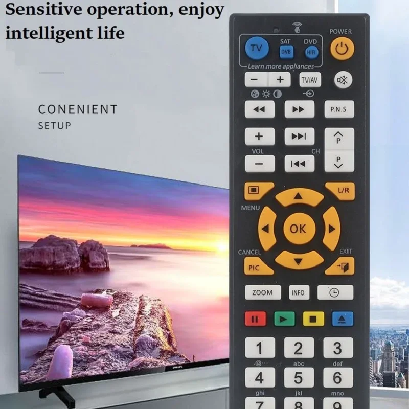 ZLRLMHY L336 Intelligent Infrared Device Remote Control, With Learning And Copying Function, Suitable For TV Box CBL DVD SAT