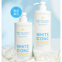 Triwell-Lavante Corporal Esfoliante, Clareamento da Pele, Limpeza Profunda, Suavização, Remover Mancha Escura, Produto de Beleza Corporal, Gel de Banho, 550ml