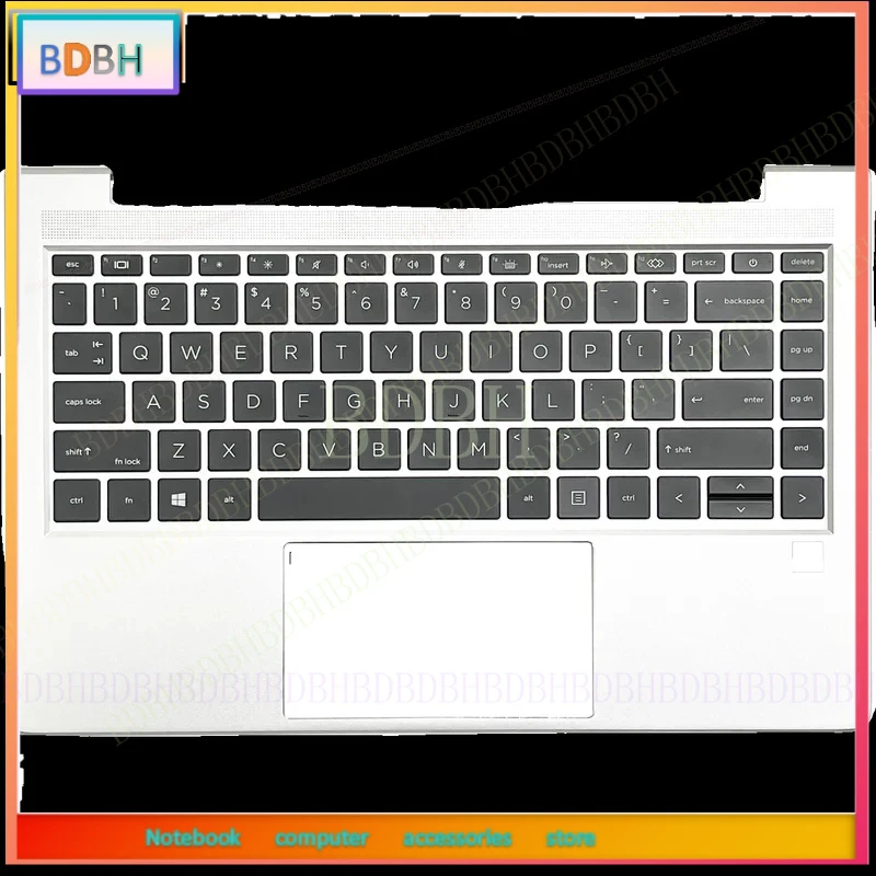 New Laptop US UK Keyboard For HP Probook 440 G10 445 G10 Zhan 66 14 G6 HSN-Q32C Palmrest Upper Top Case Bottom Base Shell Silver