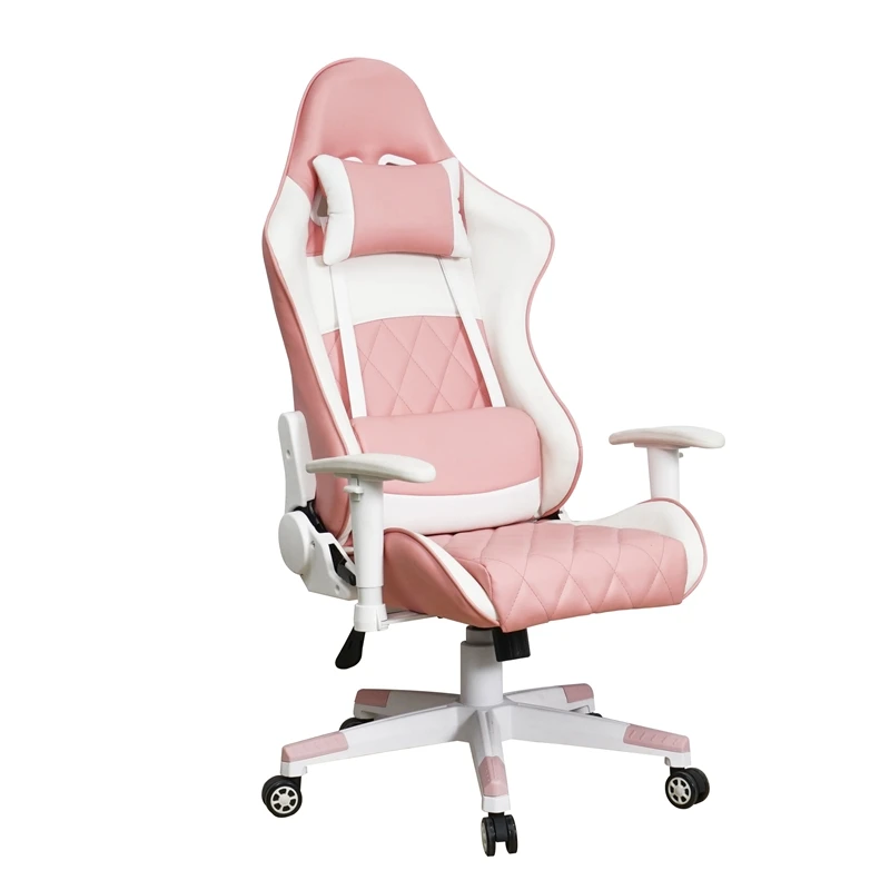 YYHC 2022 professional cheap 2D armchair custom computer sillas gamer PC pink gaming chair