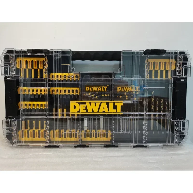 Juego de brocas DEWALT FlexTorq, 100 unidades, estuche resistente + sistema, juego de almacenamiento de brocas para carpintería, accesorios de
