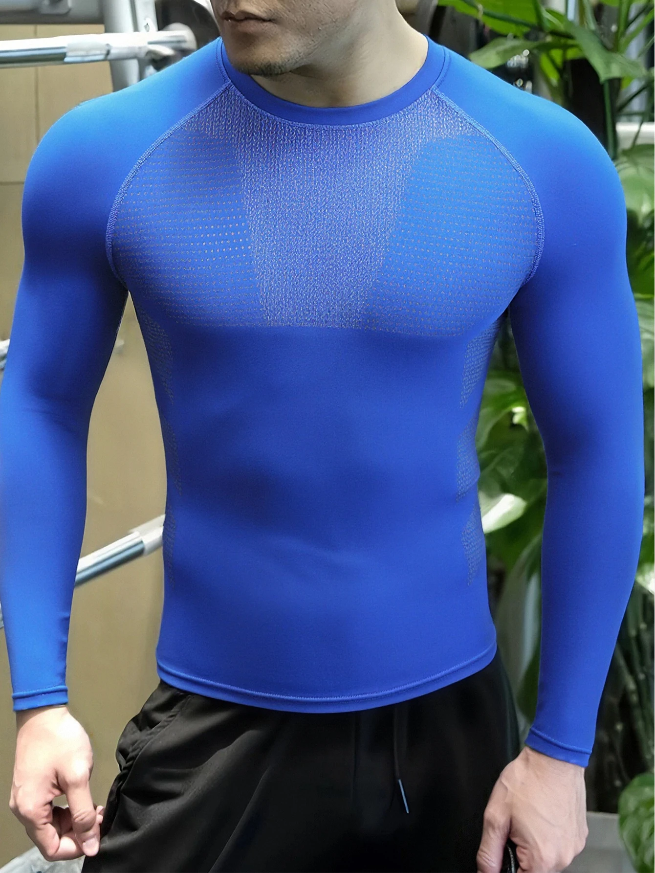 Sportliches, schnell trocknendes Langarm-T-Shirt für Herren – hochelastische, langlebige und vielseitige Sportbekleidung für Training und Freizeitkleidung