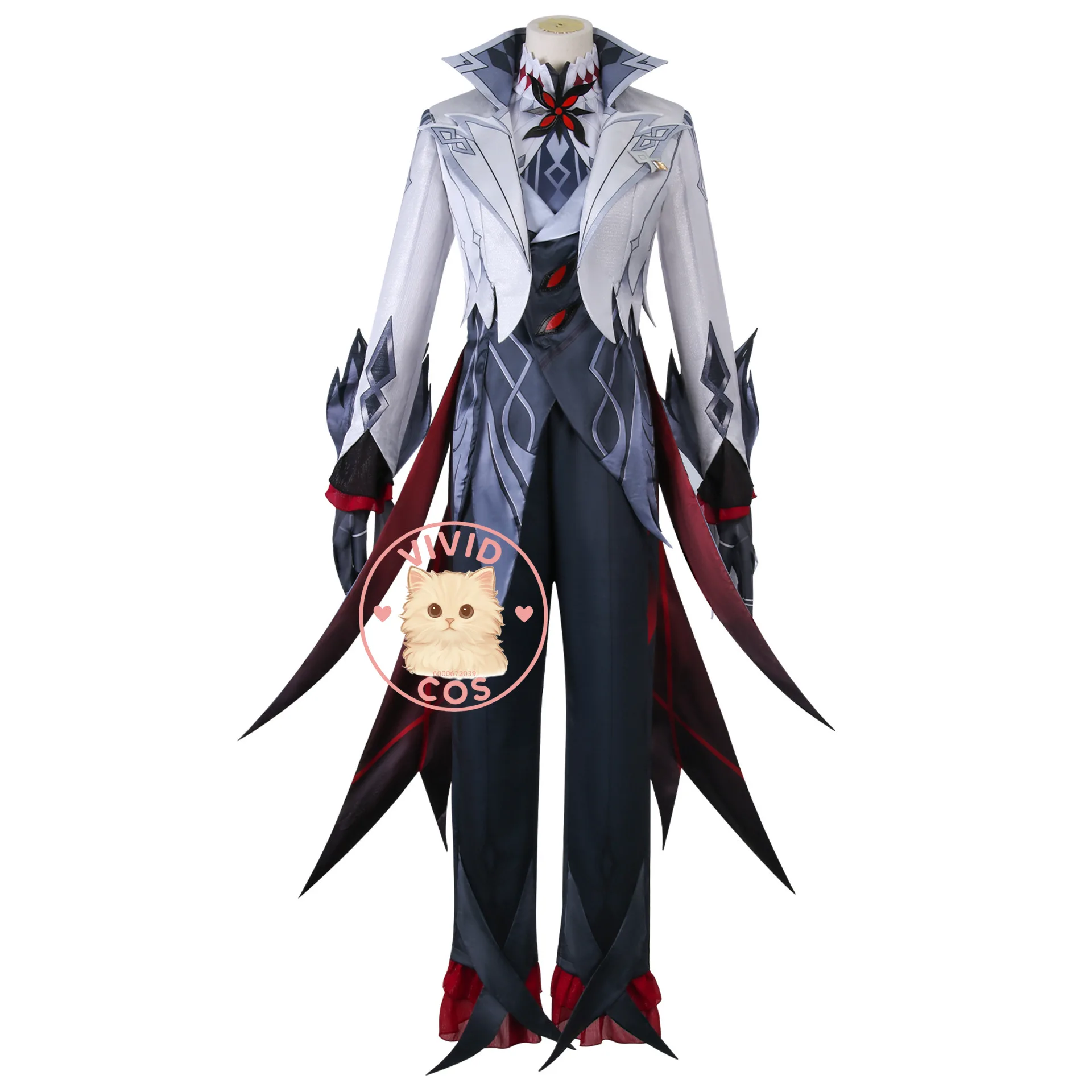 Popular Game Genshin Impact Cosplay Costume Anime Arlecchino Role Play Suit Handsome Male Uniform Set for Comic Con Halloween - Image 6