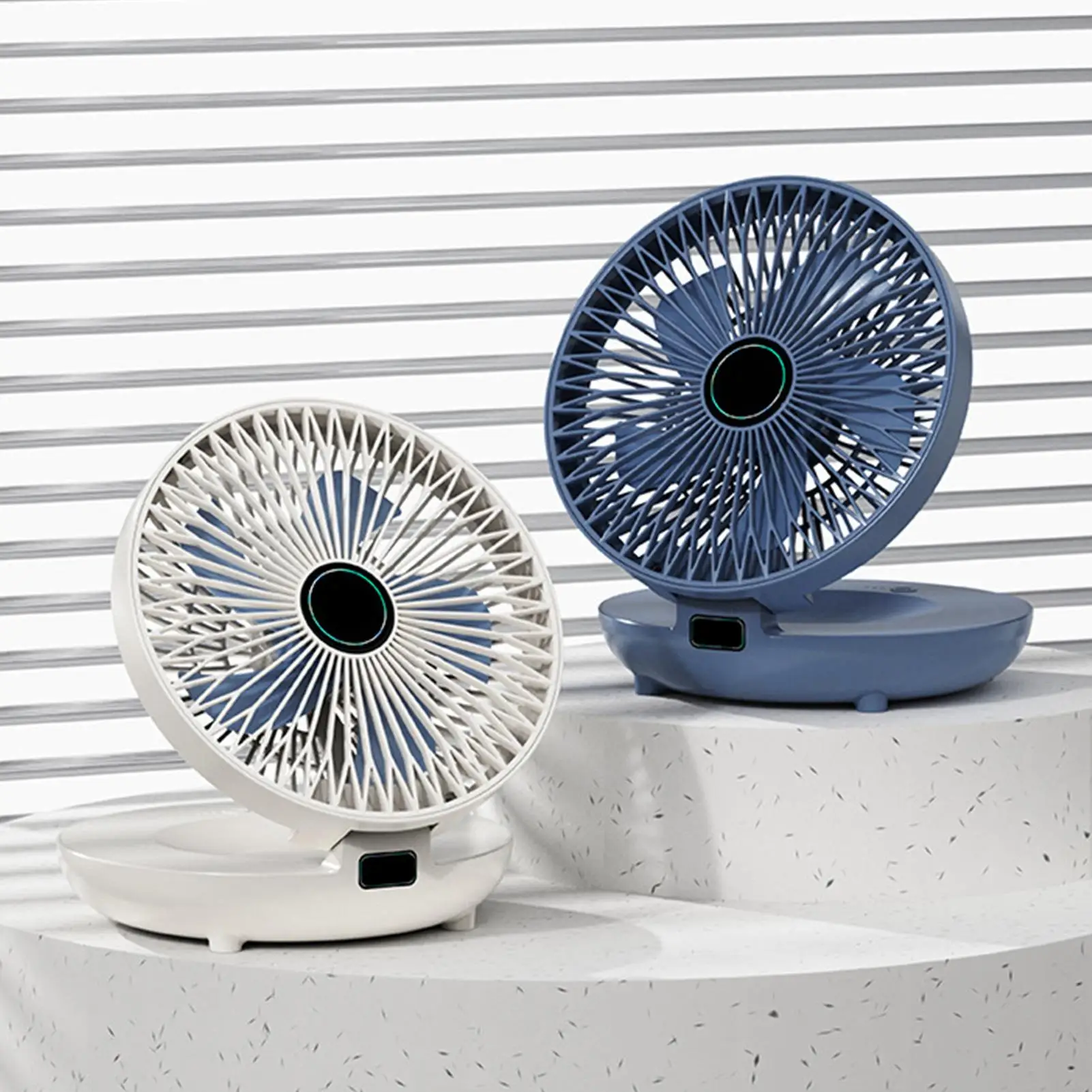 Desk Fan Wall Mount Oscillating Quiet USB Rechargeable Personal Portable Table Fan Foldable 3 Speeds for Summer Home Office