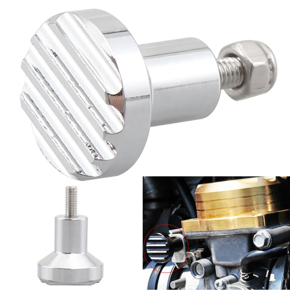 Motorcycle Carburetor Choke Knob Fit For Triumph Bonneville Scrambler Thruxton 900 2008-2015 Chrome Fluted Carburetor Choke Knob
