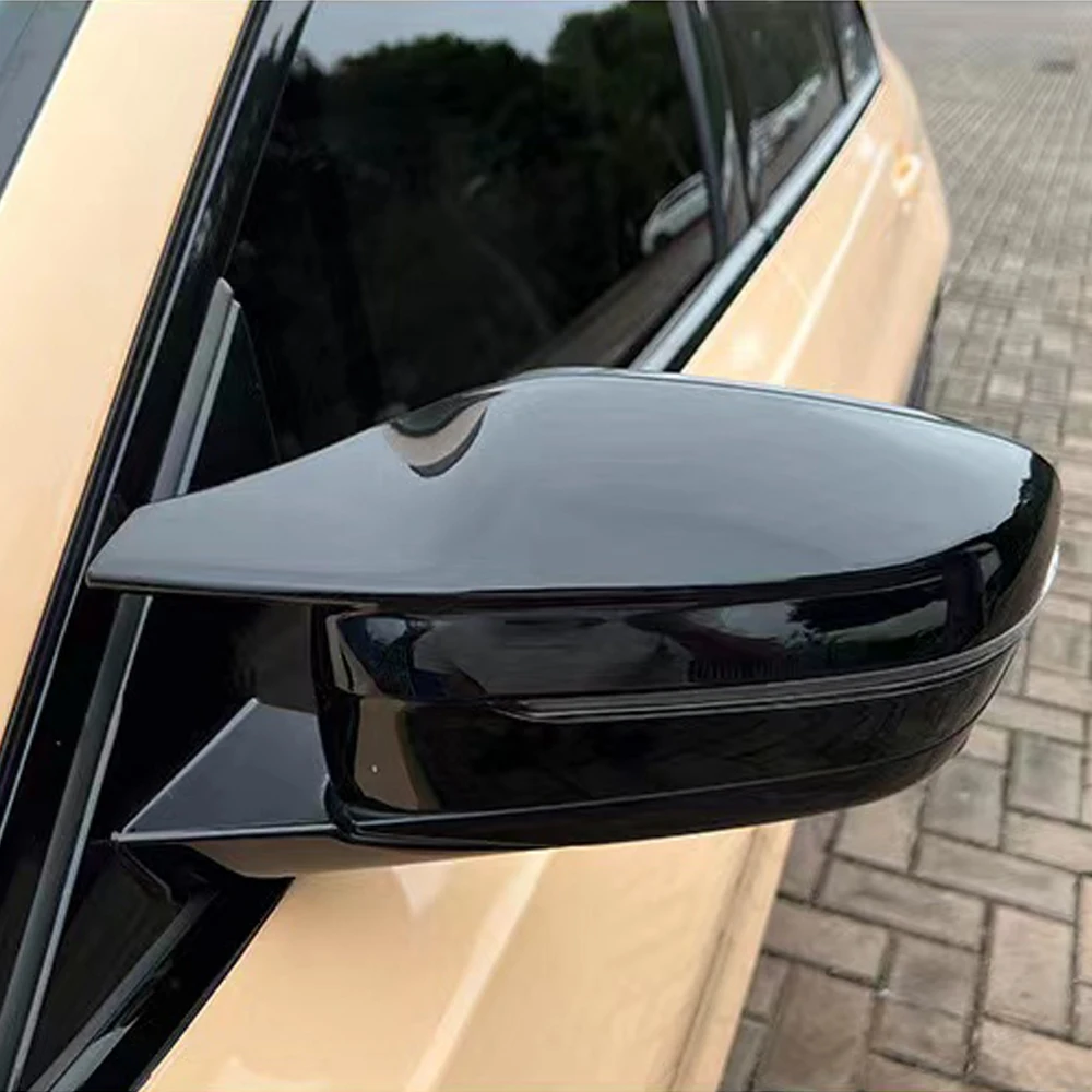 

ABS Bright Black Side Wing Rearview Mirror cover caps For BMW 3 Series G20 G21 G28 320d 330e 330i 340i 2019-2023 M4 style