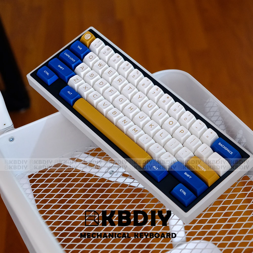 Imagem -06 - Kbdiy-gmk Keycap para Teclado Mecânico Perfil Wahtsy SA Azul Branco Pbt Double Shot Key Caps Iso Enter 7u Barra de Espaço