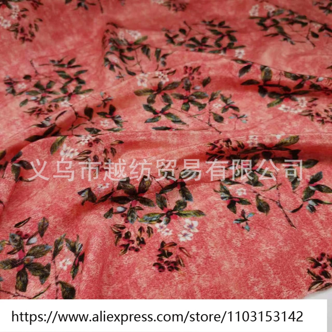 Zomer licht en micro transparant bedrukte zijden crêpe de chine stof ademende rok mode