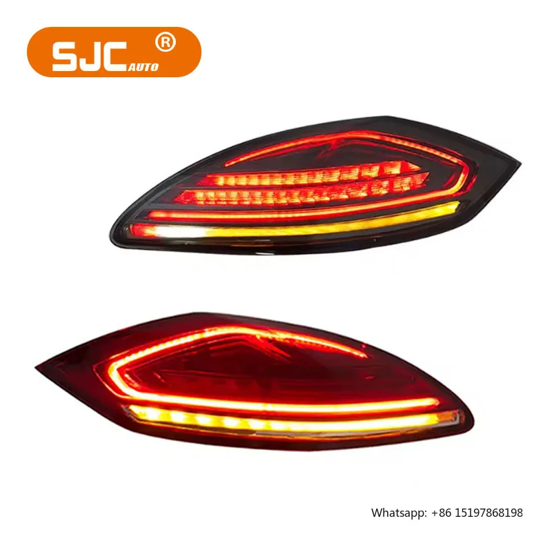 SJC Upgrade LED Taillight for Porsche Panamera 2010-2013 970.1 to 970.2 Turn Signal Rear Lights Car DRL Brake Tail Light System