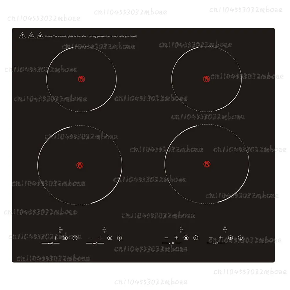 Commercial Four-head Induction Cooker Electric Cooker Integrated Embedded Cooktop Induction Stove High Power Hob