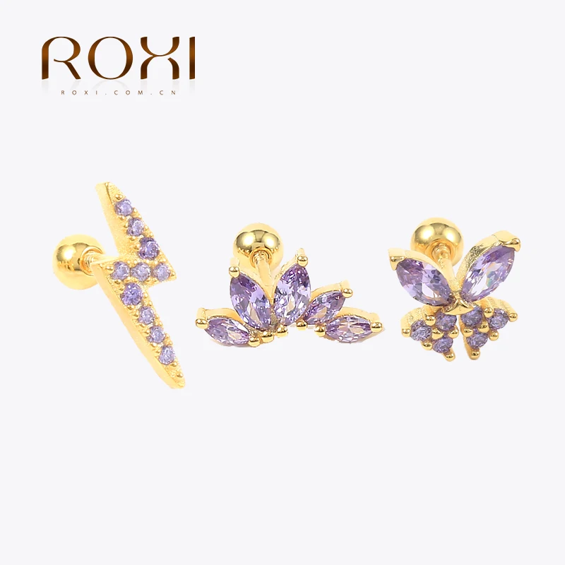 ROGHTS-Boucles d'Oreilles en Clip pour Femme et Fille, Bijoux de Mariage, Accessoires de Toute Collocation, en Argent 925