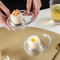 Glass Egg Cup Simple Breakfast Holder Home Stand Rack Kitchen Restaurant (Clear) Eggs Gadgets Cooking Accessories