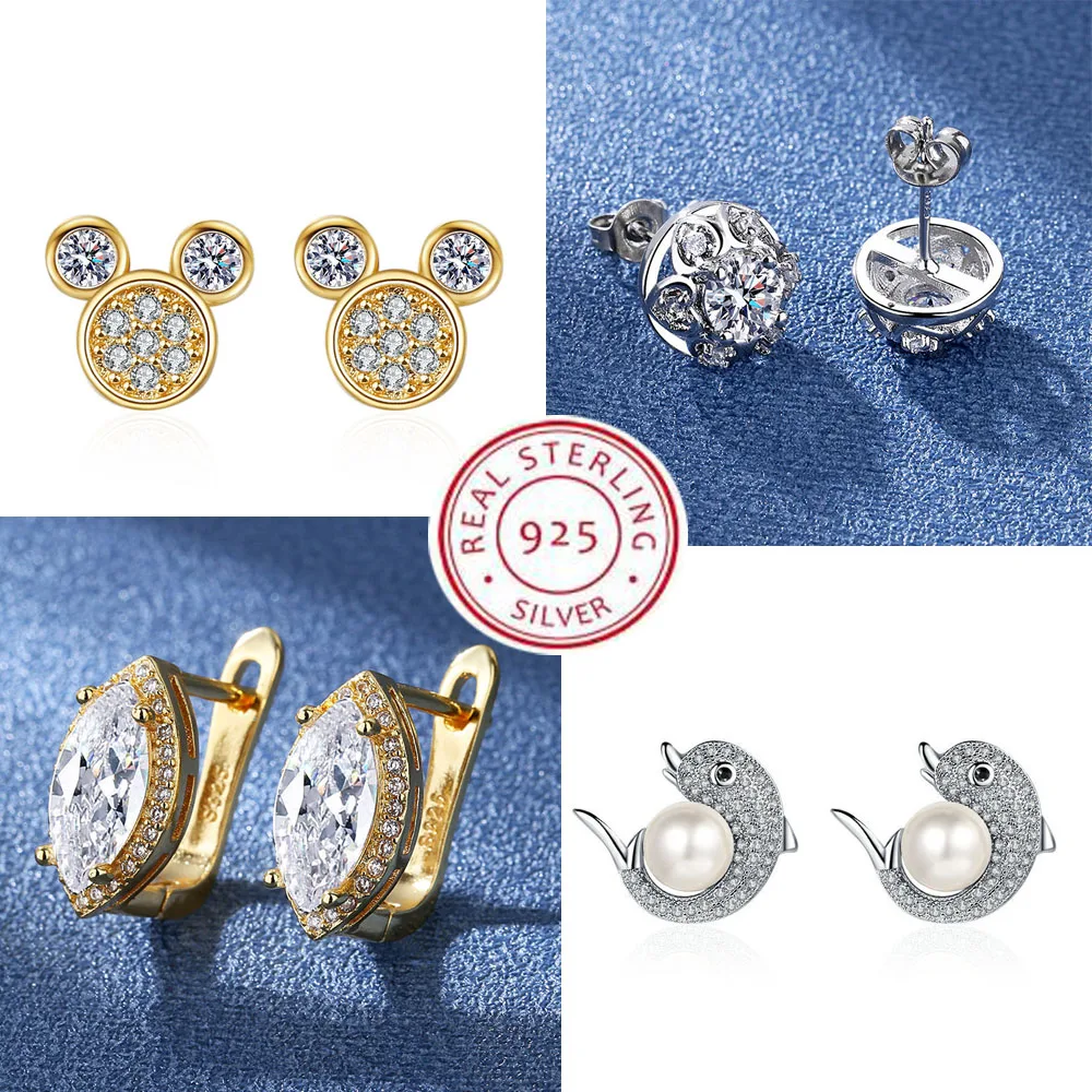 Новые женские серьги-кольца из серебра 925 пробы, модные серьги-кольца Pendientes, подарок для девочек, сверкающие серьги Pave CZ U в форме сердца, серьги со звездой и луной Новые женские серьги-кольца из серебра 925 пробы, модные серьги-кольца Pendientes, подарок для девочек, сверкающие серьги Pave CZ U в форме сердца, серьги со звездой и луной