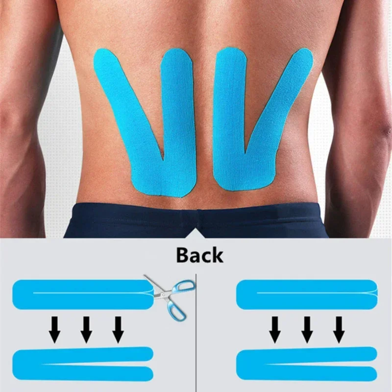 Kinesiologie-Tape, 5 cm, 5 m, elastisches Kinesio-Tape, elastisches Klebeband, Muskelschmerzlinderung, sportliche Erholung, Knieschützer, Fitnessstudio, Fitness-Verband