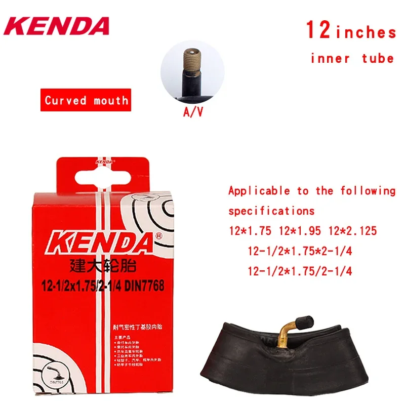 Kenda Bicycle Inner Tube 12inch 12*1/2*1.75*2-1/4 AV For BMX foldable Bike Tire Rubber