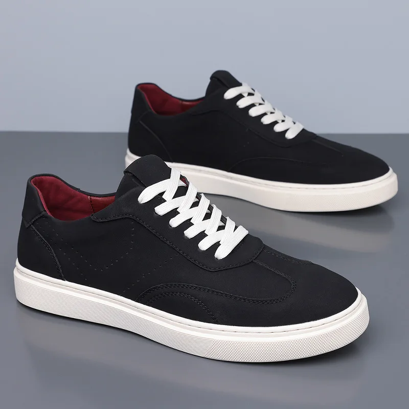 

Size 48 Men's Shoes British Style Men's Sneakers and Casual Shoes Fashion Leather Business Dress Shoes for Men Tenis Masculino
