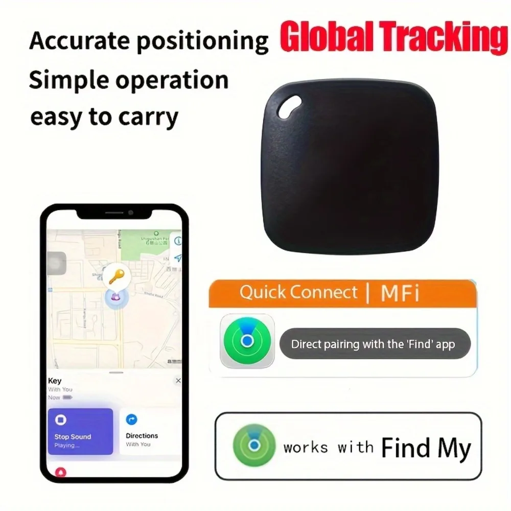 4pcs iTag Smart GPS Locator Item Finders with Apple Find Replaceable Battery,Intelligent Location Tracking for pets and More