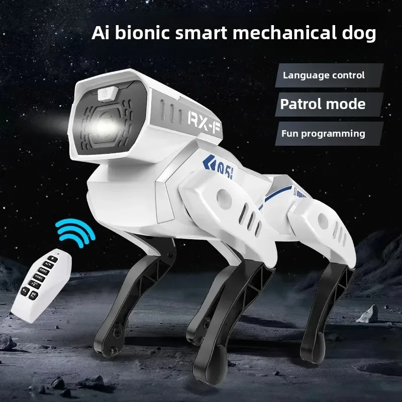 High-Tech Smart Robot Dog Toy with Voice Interaction Remote Control Programming Features for Children Artificial Intelligence Pe