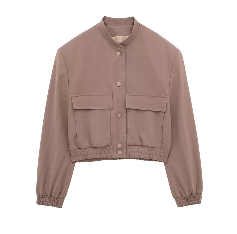 

Модная женская универсальная куртка-пилот большого размера для весны, однотонная, на пуговицах, для повседневной носки