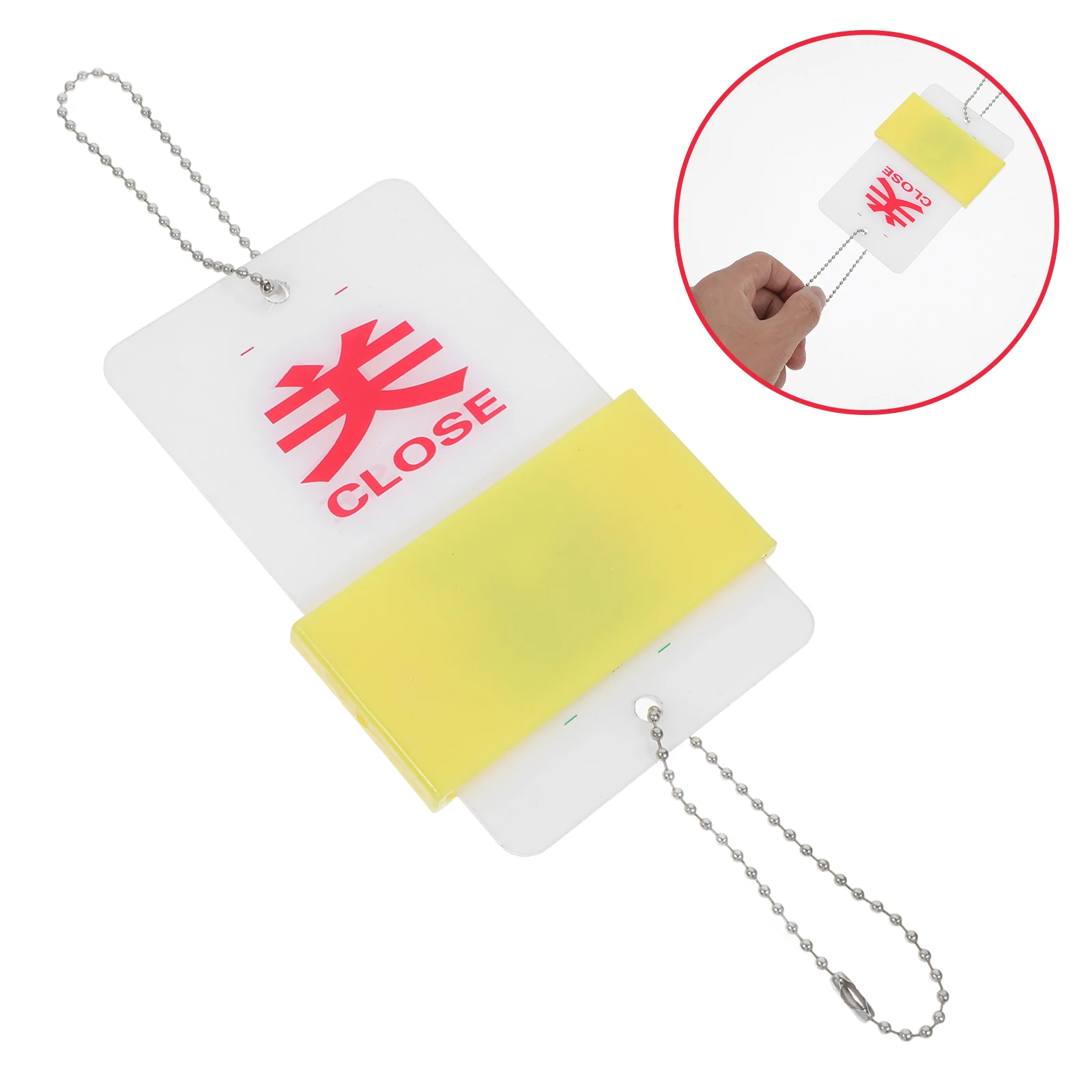 2Pcs Acrylic Valve Equipment Warning Sign Home Use Open Close State Indicator Safety Traffic Signs Machine Signboard