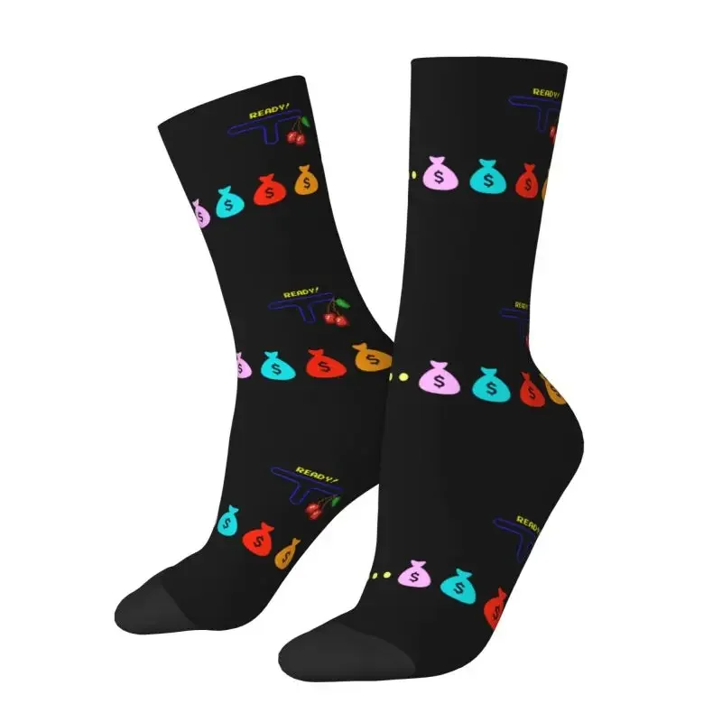 Bitcoin Eats Dollar Mens Crew Socks Unisex Cute 3D Print Cryptocurrency Wallet Dress Socks