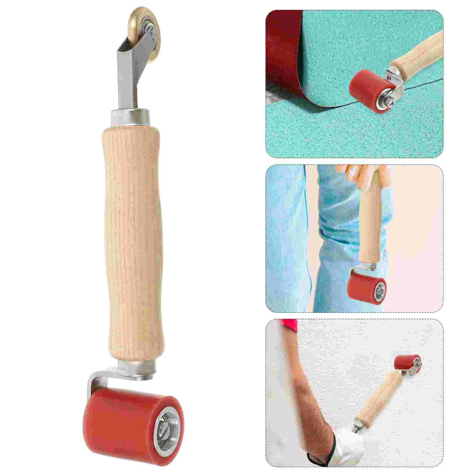 

High Temperature Resistance Double-ended Seam Roller Wallpaper Copper Wooden Silicone Tool