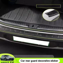 Car ABS Carbon Styling Rear Guard Rear Trunk Decorative Sticker For Smart Elf 1 # 3 # 2022 Car Accessories Interior