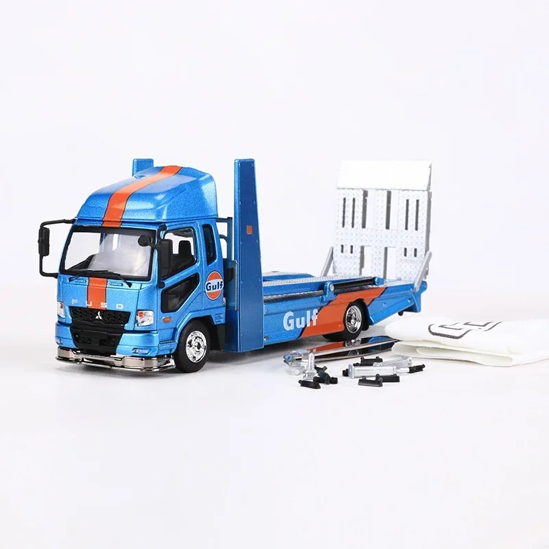 Small toys GCD 1:64 LBWK Mitsubishi LB-TRUCKS Double-Decker Trailer Fuso Super Great Alloy Model Car