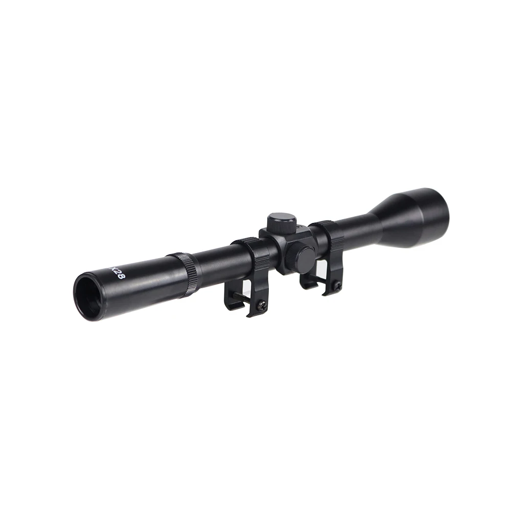 LUGER 4X28 Hunting Optical Sight Riflescope For Airsoft Guns Tactical Game Rifle Scope Fit 11mm Rail Telescopic Sniper Scope