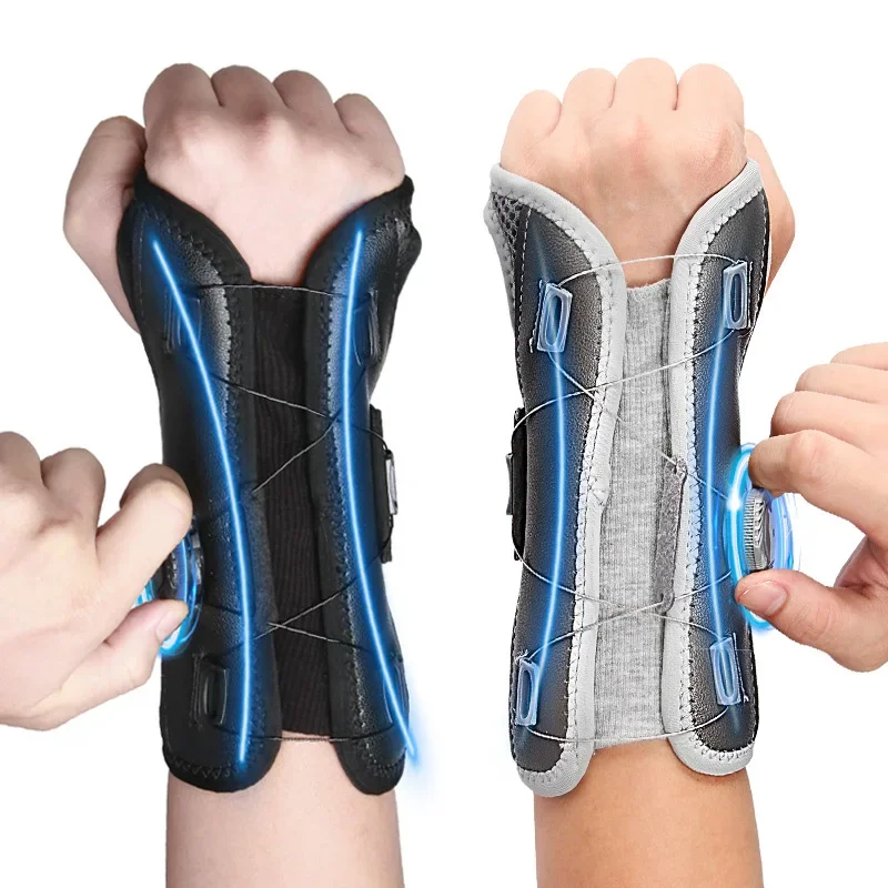 Custom High Quality Adjustable Hand Splint Rotary Button Wrist Stabilizer Support Orthopedic Wrist Brace for Carpal Tunnel