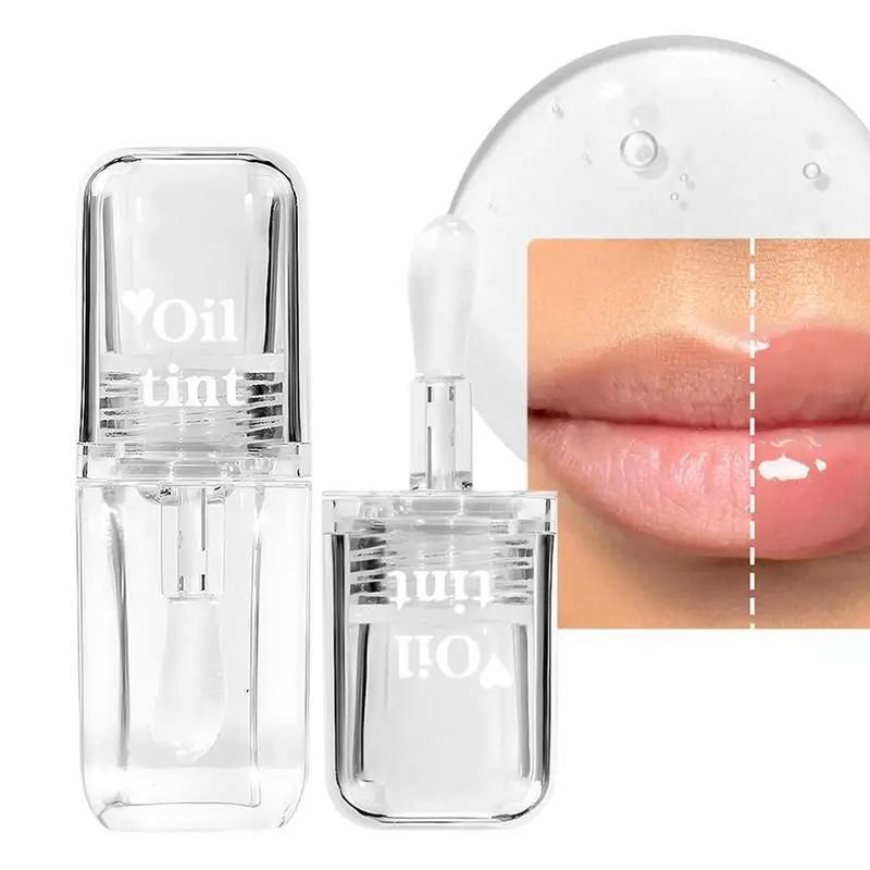 Moisturizing Lip Balm Mirror Water Lip Glaze ยาวนานกันน้ําคริสตัลเจลลี่น้ํามัน Lip Tint Non-stick Cup Lip Glow Oil Care